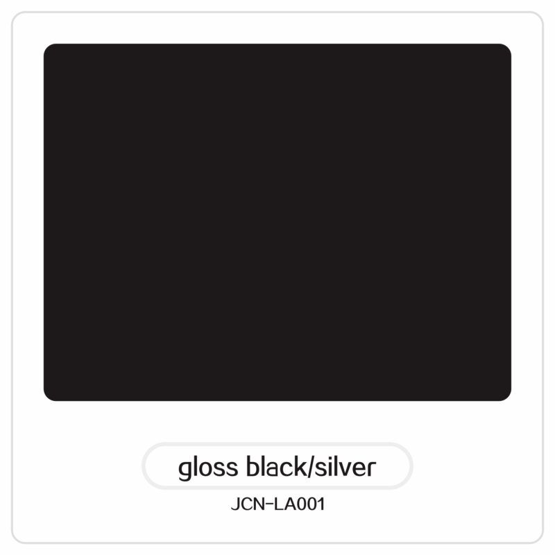 Glossy Black Silver